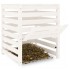 Compostador de madera maciza de pino blanco 63,5x63,5x77,5