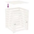 Compostador de madera maciza de pino blanco 63,5x63,5x77,5