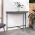 Mesa de jardín de ratán sintético gris 100x50x75