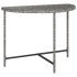 Mesa de jardín de ratán sintético gris 100x50x75