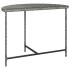 Mesa de jardín de ratán sintético gris 100x50x75