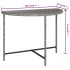 Mesa de jardín de ratán sintético gris 100x50x75