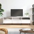 Mueble de TV madera contrachapada blanco 150x30x44,5