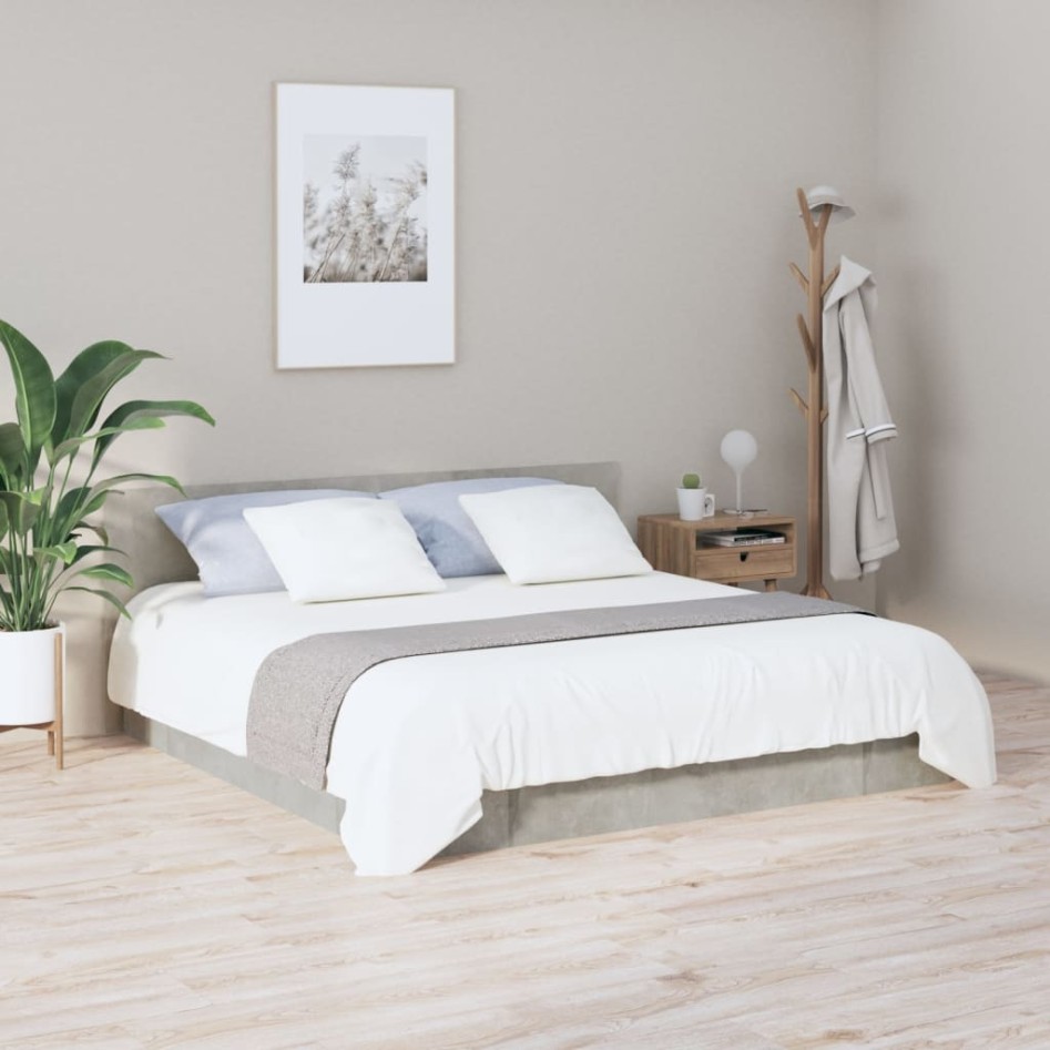 Cabecero de cama madera contrachapada gris 200x1,5x80