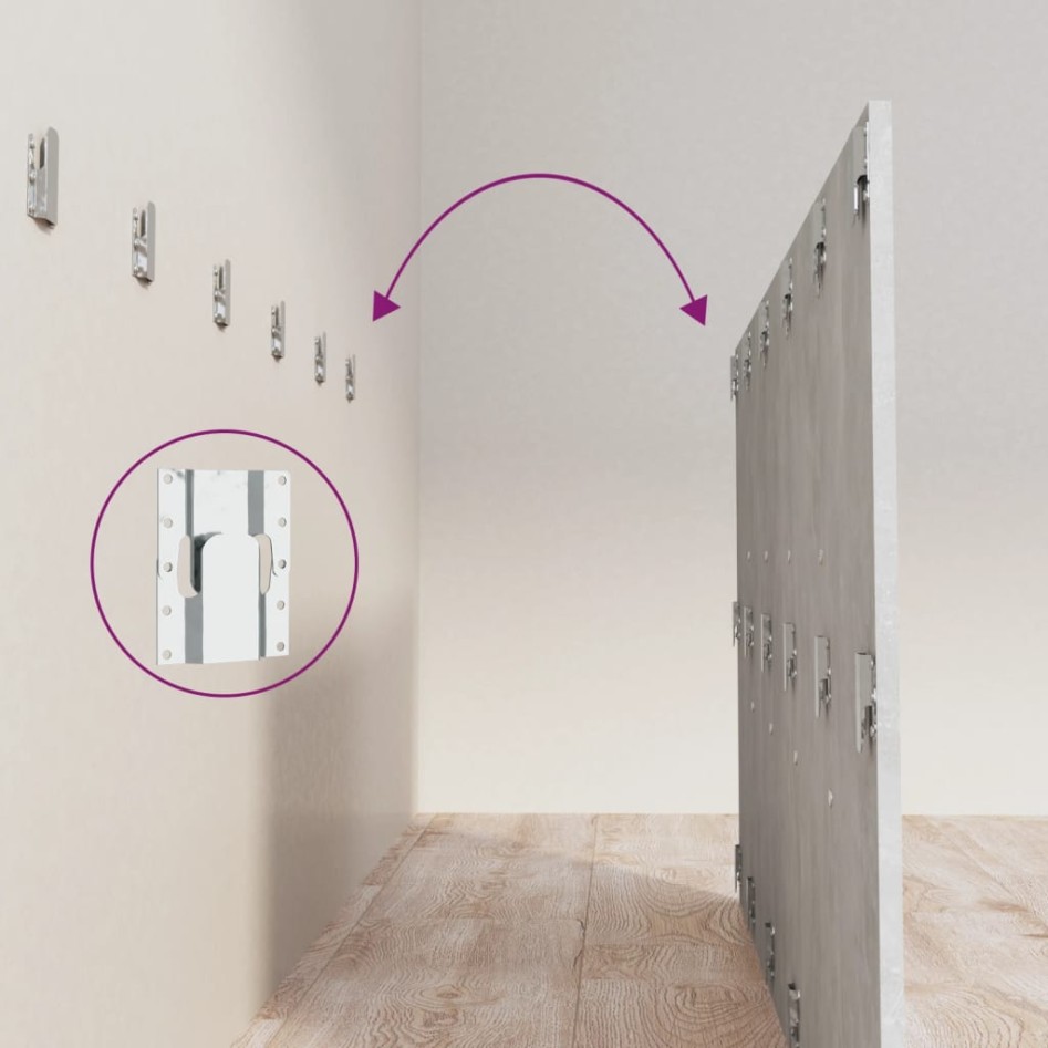 Cabecero de cama madera contrachapada gris 200x1,5x80