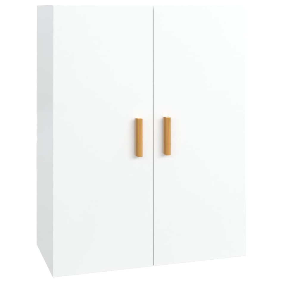 Armario de pared colgante blanco brillante 69,5x34x90
