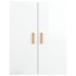 Armario de pared colgante blanco brillante 69,5x34x90