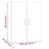 Armario de pared colgante blanco brillante 69,5x34x90
