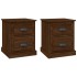 Mesitas de noche 2 uds madera roble marrón 39x39x47,5