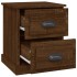 Mesitas de noche 2 uds madera roble marrón 39x39x47,5