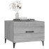 Mesas de centro con patas metal 2 uds gris sonoma 50x50x40
