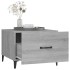 Mesas de centro con patas metal 2 uds gris sonoma 50x50x40
