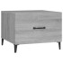 Mesas de centro con patas metal 2 uds gris sonoma 50x50x40
