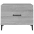 Mesas de centro con patas metal 2 uds gris sonoma 50x50x40