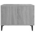 Mesas de centro con patas metal 2 uds gris sonoma 50x50x40