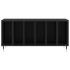 Mueble para discos madera contrachapada negro 100x38x48