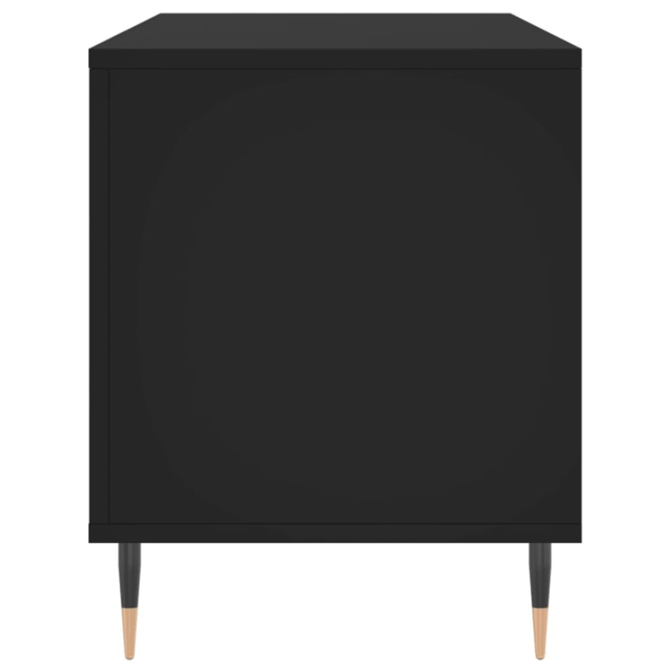 Mueble para discos madera contrachapada negro 100x38x48