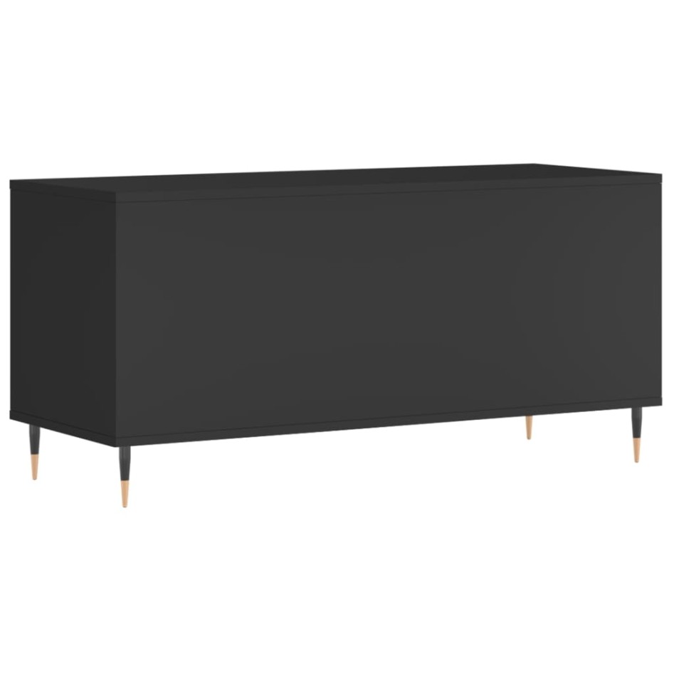 Mueble para discos madera contrachapada negro 100x38x48