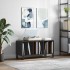 Mueble para discos madera contrachapada negro 100x38x48