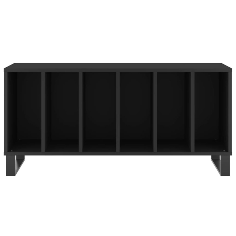 Mueble para discos madera contrachapada negro 100x38x48