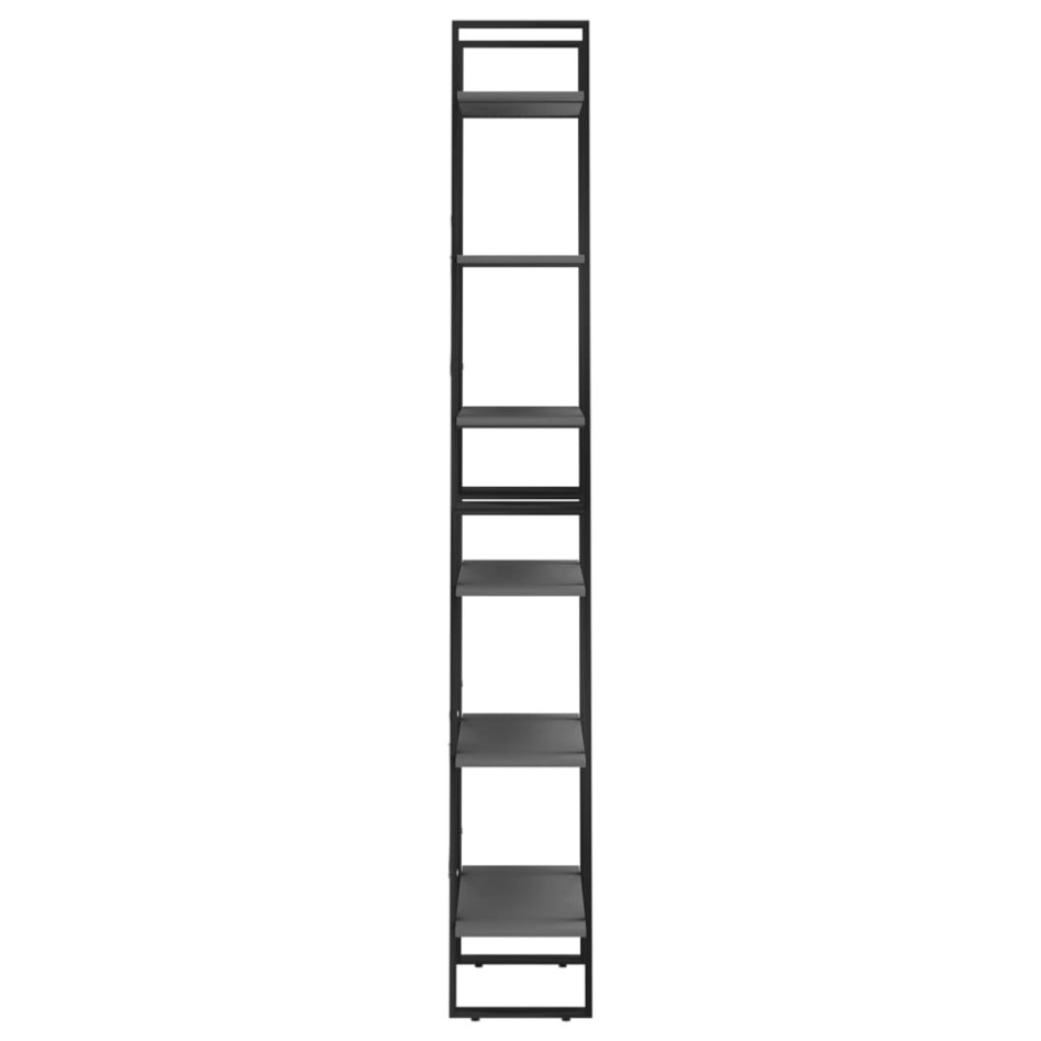 Estantería de madera contrachapada gris 60x30x210