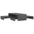 Set de mesas de centro apilables gris brillo 100x100x26,5