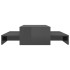 Set de mesas de centro apilables gris brillo 100x100x26,5