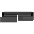 Set de mesas de centro apilables gris brillo 100x100x26,5