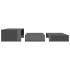 Set de mesas de centro apilables gris brillo 100x100x26,5