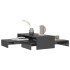 Set de mesas de centro apilables gris brillo 100x100x26,5