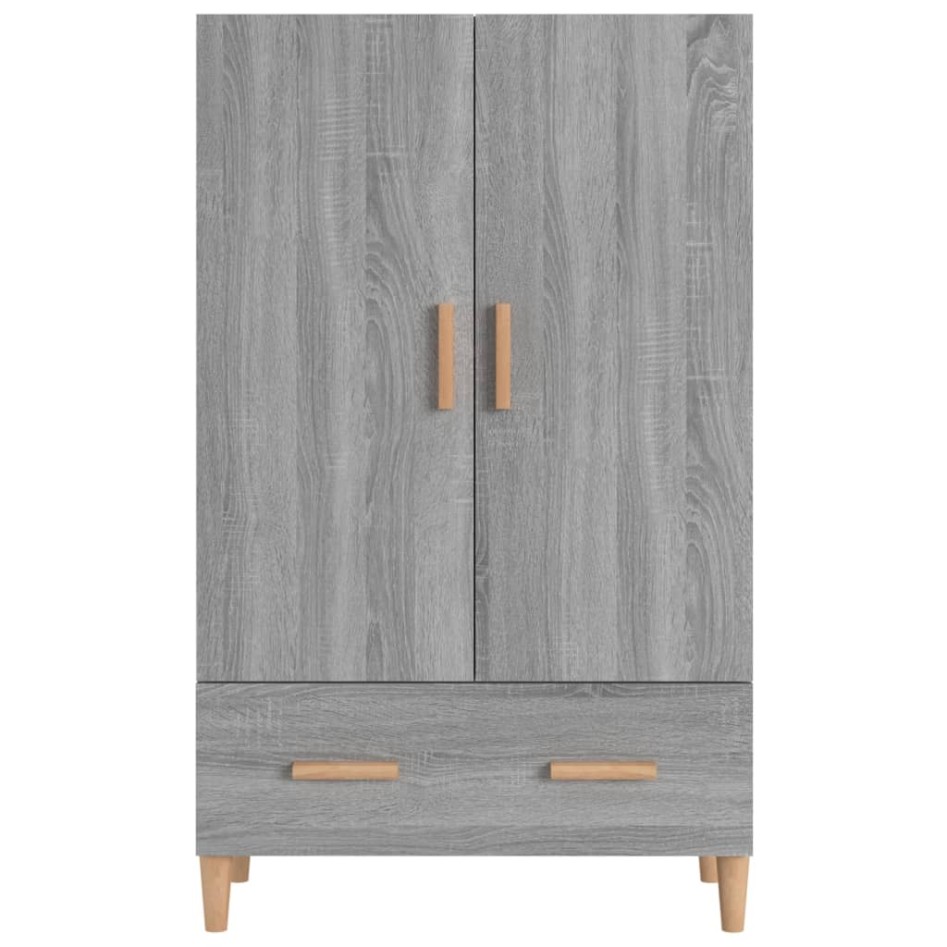 Aparador alto de madera contrachapada gris Sonoma 70x31x115