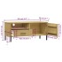 Mueble de TV con patas de metal OSLO madera maciza pino