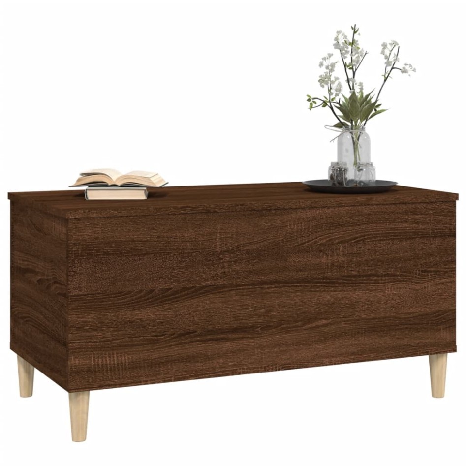 Mesa de centro madera contrachapada roble marrón 90x44,5x45