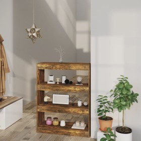 Estantería madera contrachapada roble ahumado 80x30x103