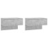 Mesitas de noche de pared 2 uds color gris