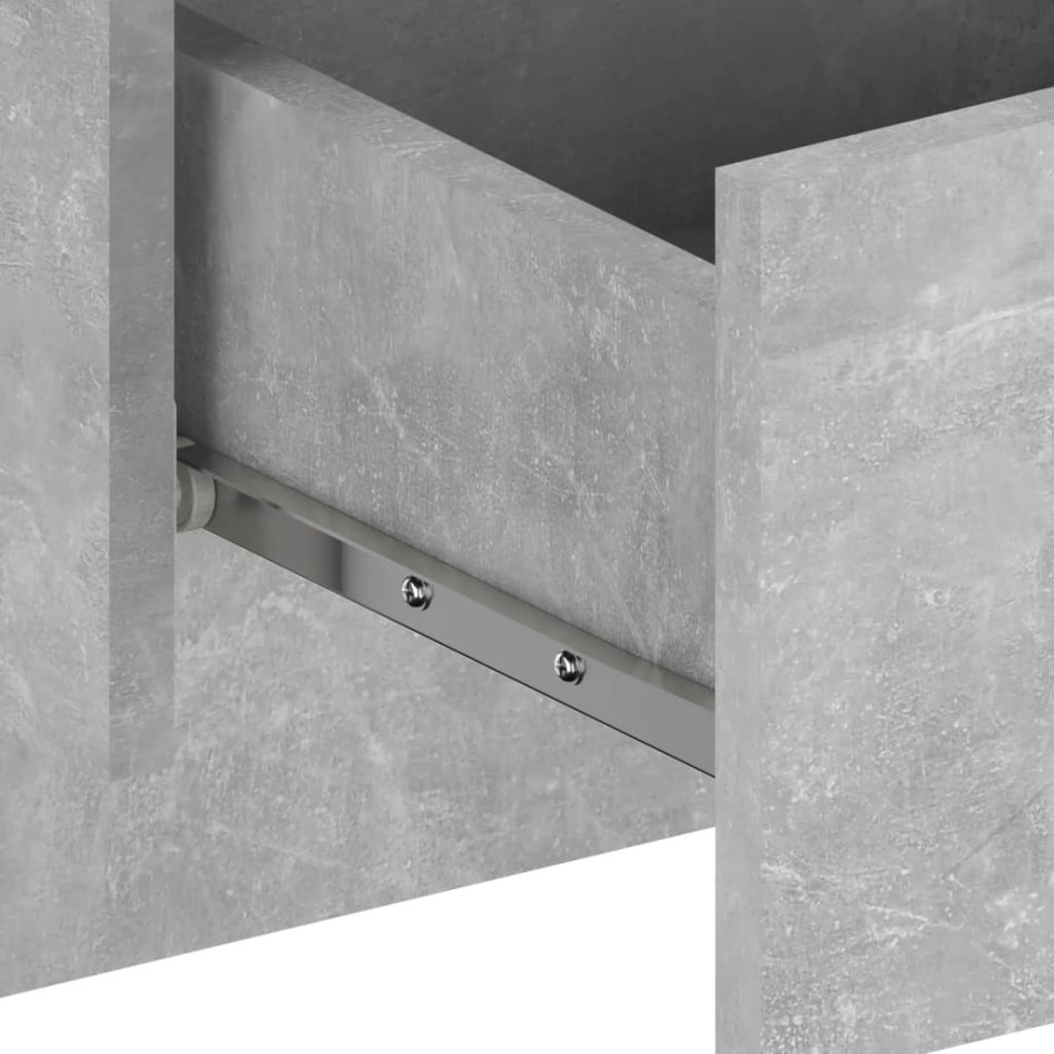 Mesitas de noche de pared 2 uds color gris