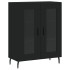 Aparador de madera de ingeniería negro 69,5x34x90