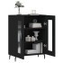 Aparador de madera de ingeniería negro 69,5x34x90