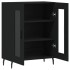 Aparador de madera de ingeniería negro 69,5x34x90