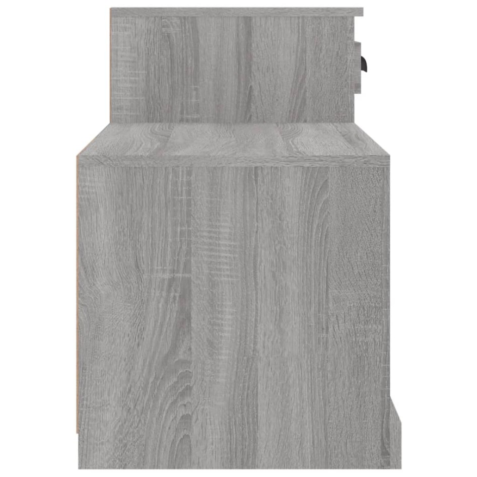 Mueble zapatero madera contrachapada gris Sonoma 100x42x60