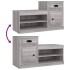 Mueble zapatero madera contrachapada gris Sonoma 100x42x60