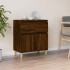 Aparador madera contrachapada marrón roble 60x35x70