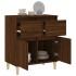 Aparador madera contrachapada marrón roble 60x35x70