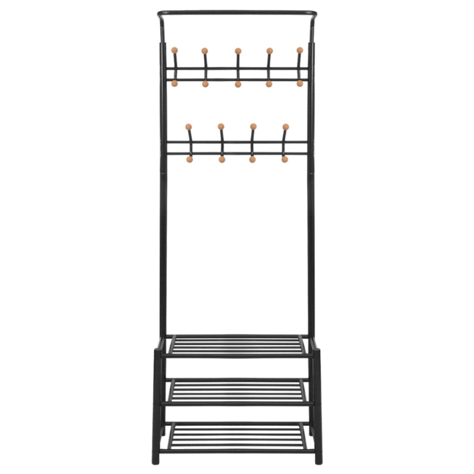 Perchero de ropa con repisa para zapatos 68x32x182,5 cm