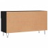 Banco zapatero madera de ingeniería negro 102x35x55