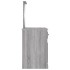 Tocador y espejo madera contrachapada gris Sonoma