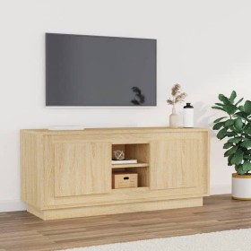 Mueble de TV madera contrachapada roble Sonoma 102x35x45