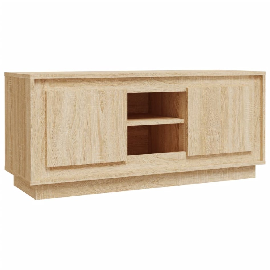 Mueble de TV madera contrachapada roble Sonoma 102x35x45