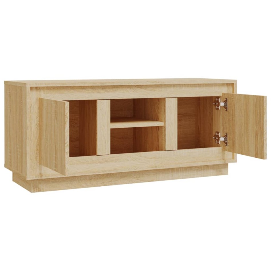 Mueble de TV madera contrachapada roble Sonoma 102x35x45