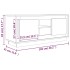 Mueble de TV madera contrachapada roble Sonoma 102x35x45